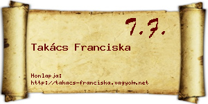Takács Franciska névjegykártya