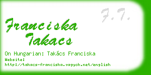 franciska takacs business card