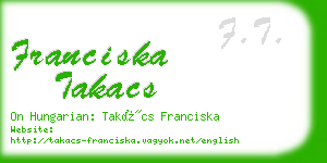 franciska takacs business card